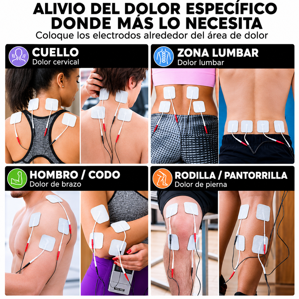 Tens 7000 Pro Estimulador Muscular 4 Canales Alivio Dolor