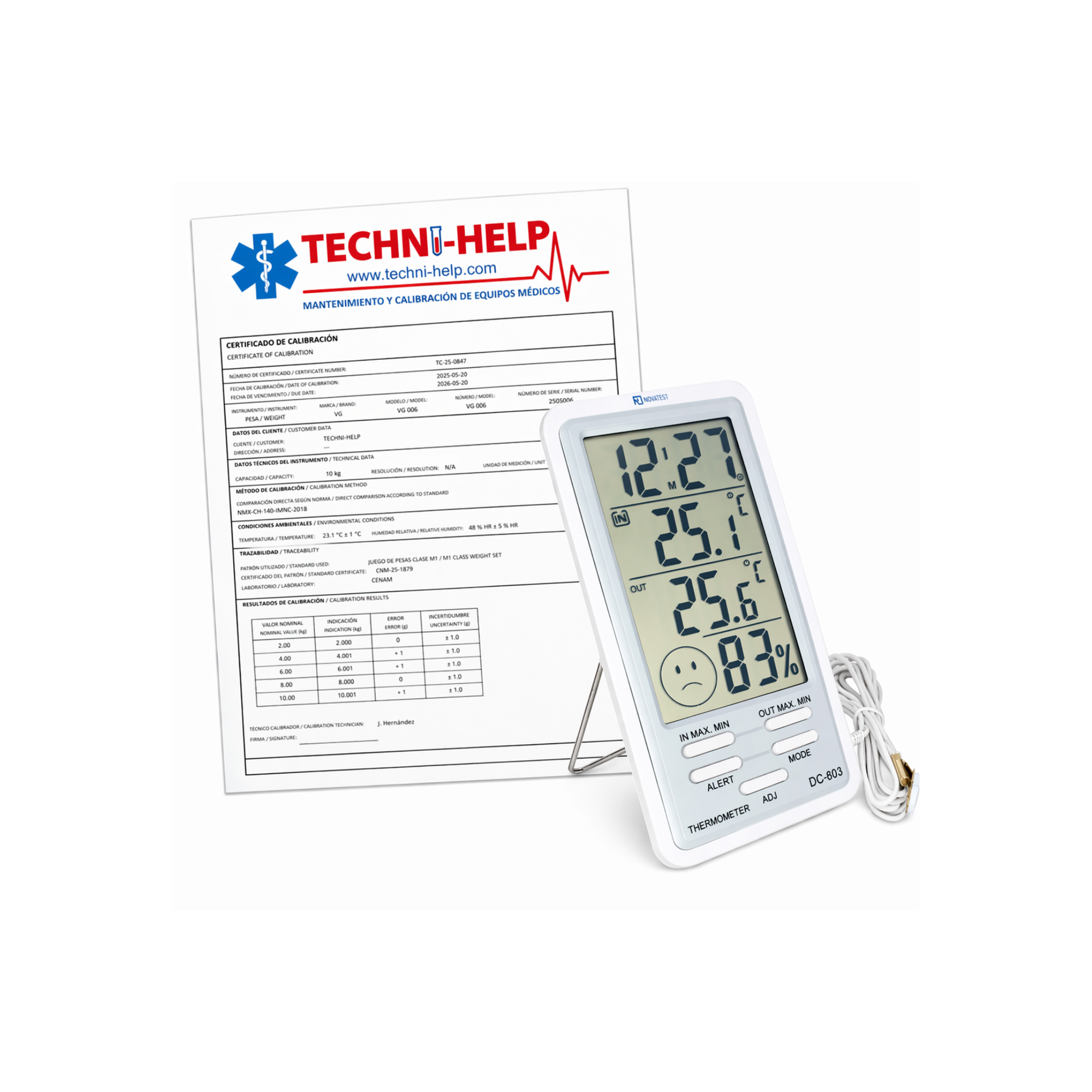 Termohigrómetro con Sensor Externo DC-803